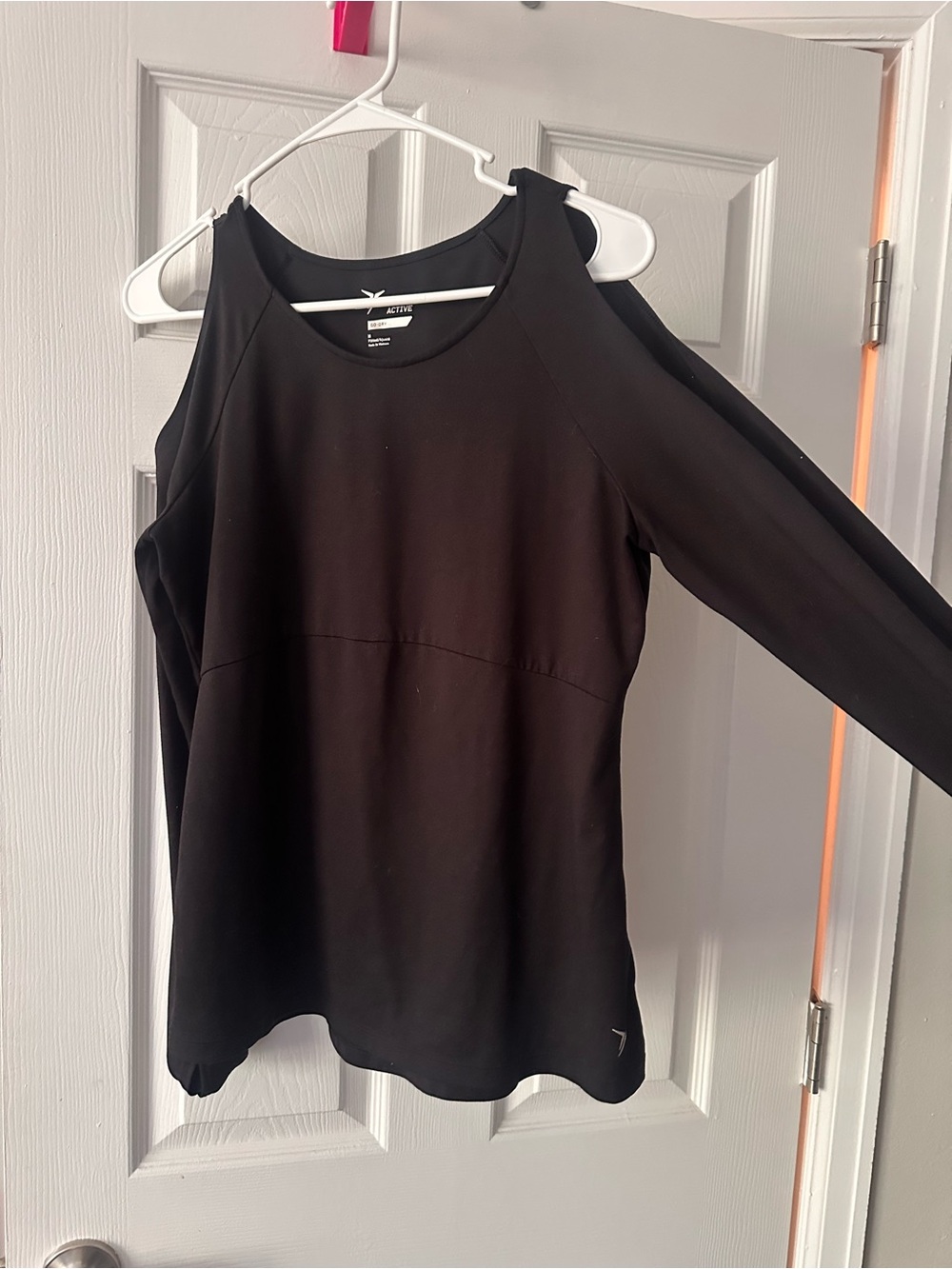Old Navy Black Cold-Shoulder Long-Sleeve Top